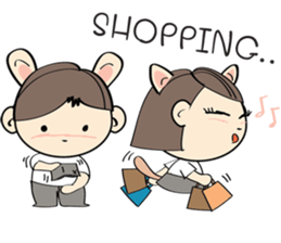 Nu meaw & Noom tai sticker #4624805