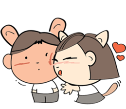 Nu meaw & Noom tai sticker #4624806