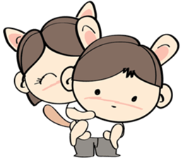 Nu meaw & Noom tai sticker #4624807