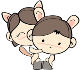 Nu meaw & Noom tai sticker #4624807