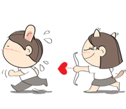 Nu meaw & Noom tai sticker #4624809