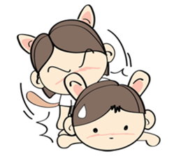 Nu meaw & Noom tai sticker #4624810