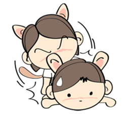 Nu meaw & Noom tai sticker #4624810