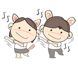 Nu meaw & Noom tai sticker #4624818