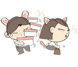 Nu meaw & Noom tai sticker #4624821