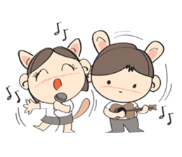 Nu meaw & Noom tai sticker #4624828