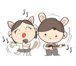 Nu meaw & Noom tai sticker #4624828