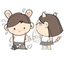Nu meaw & Noom tai sticker #4624829