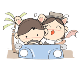 Nu meaw & Noom tai sticker #4624830