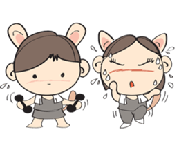 Nu meaw & Noom tai sticker #4624838