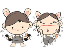 Nu meaw & Noom tai sticker #4624838