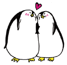 Egg-shaped penguins sticker #4625391