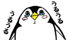 Egg-shaped penguins sticker #4625394