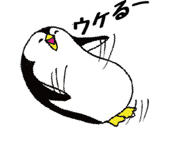 Egg-shaped penguins sticker #4625407