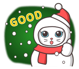 cute cat small snow(Frozen conversation) sticker #4625496