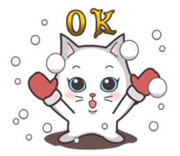 cute cat small snow(Frozen conversation) sticker #4625501