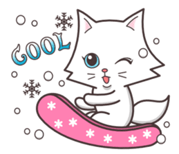 cute cat small snow(Frozen conversation) sticker #4625502