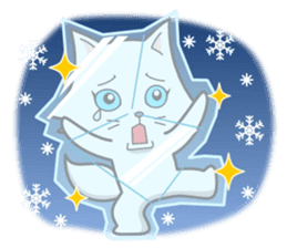 cute cat small snow(Frozen conversation) sticker #4625516