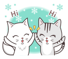 cute cat small snow(Frozen conversation) sticker #4625526