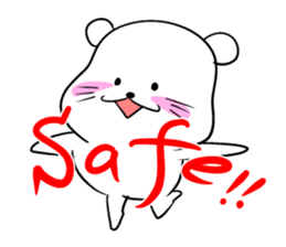 Simple and cute white cat sticker #4627206