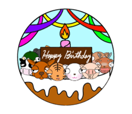 Animal sticker 40 English ver. sticker #4630407