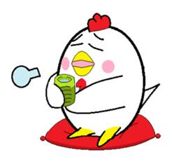 Birds that are similar to egg. sticker #4630891