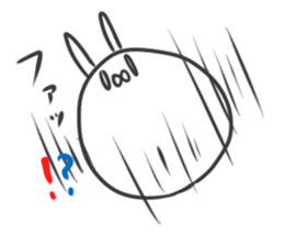 Rabbit that hands and feet don't appear sticker #4632171