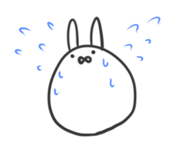 Rabbit that hands and feet don't appear sticker #4632172