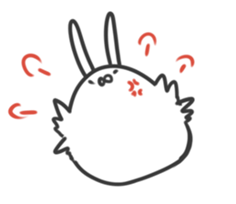 Rabbit that hands and feet don't appear sticker #4632177