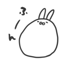 Rabbit that hands and feet don't appear sticker #4632181