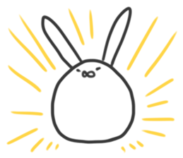 Rabbit that hands and feet don't appear sticker #4632184