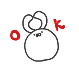 Rabbit that hands and feet don't appear sticker #4632185