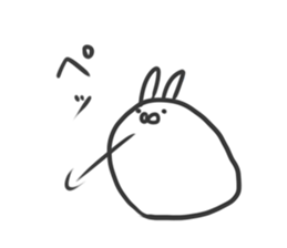 Rabbit that hands and feet don't appear sticker #4632191