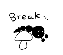 monochrome-caterpillar sticker #4632338