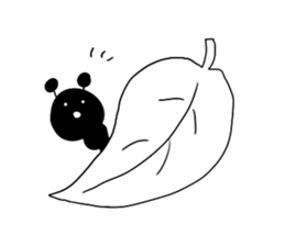 monochrome-caterpillar sticker #4632339