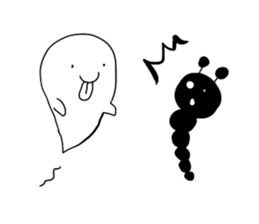 monochrome-caterpillar sticker #4632345