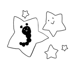 monochrome-caterpillar sticker #4632363