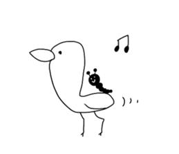 monochrome-caterpillar sticker #4632365