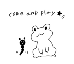 monochrome-caterpillar sticker #4632366