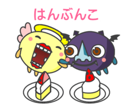 KUCHIBIRU-TENSHI and HANA-DEBIRU sticker #4632606