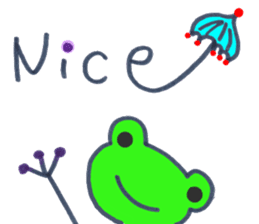Elephant and frog and pollen and yoga sticker #4634735