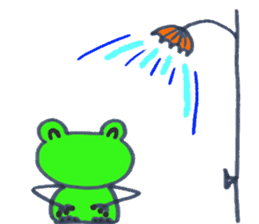 Elephant and frog and pollen and yoga sticker #4634748
