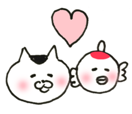 cat and goldfish sticker #4635767