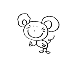 graffiti of a cat and a mouse sticker #4636228