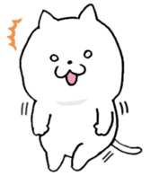 White cute cat sticker #4636888