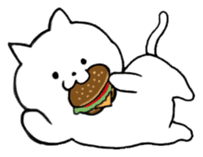 White cute cat sticker #4636889
