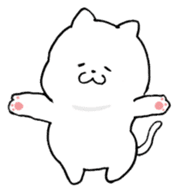 White cute cat sticker #4636893