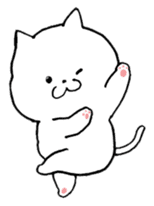 White cute cat sticker #4636894