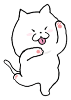 White cute cat sticker #4636895