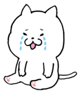 White cute cat sticker #4636896